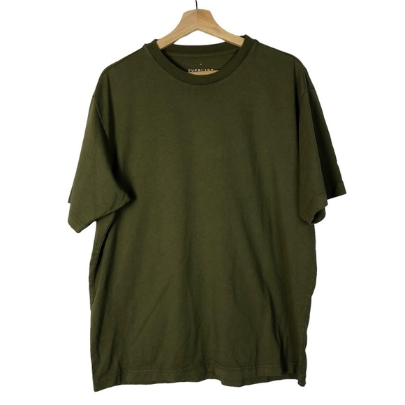 Everlane The Organic Cotton Crew Olive Green Short Sleeve T-Shirt M - Picture 1 of 3